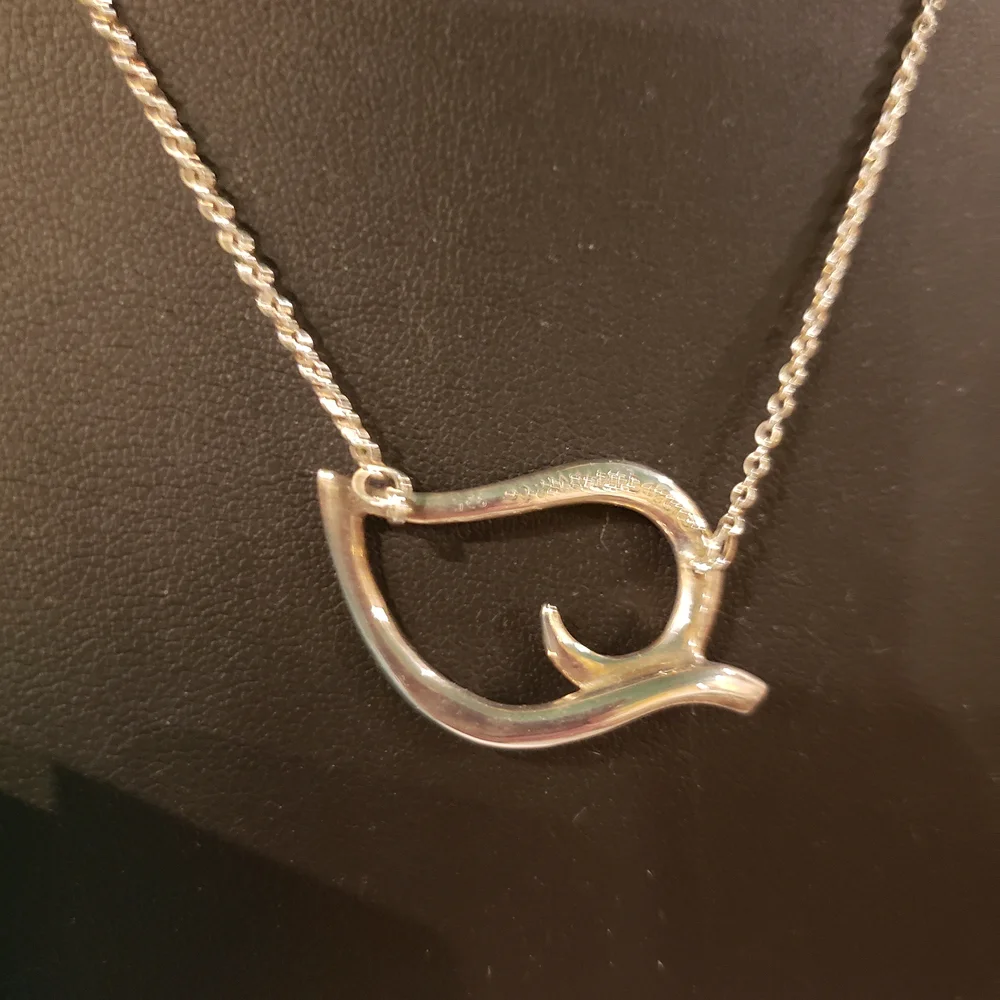 Tiffany & Co. Sterling Silver Large Leaf Necklace 17" w/ Box (Authentic Stamped) - Picture 4 of 7